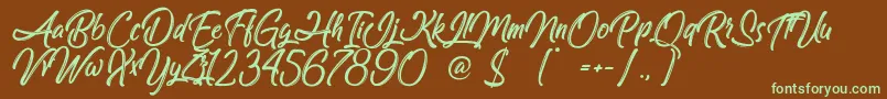 AmazingKids Font – Green Fonts on Brown Background