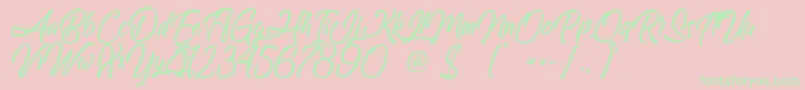 AmazingKids Font – Green Fonts on Pink Background