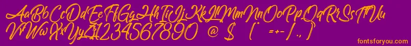 fuente AmazingKids – Fuentes Naranjas Sobre Fondo Morado