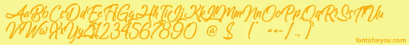 fuente AmazingKids – Fuentes Naranjas Sobre Fondo Amarillo