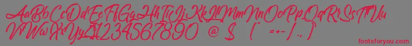 AmazingKids Font – Red Fonts on Gray Background