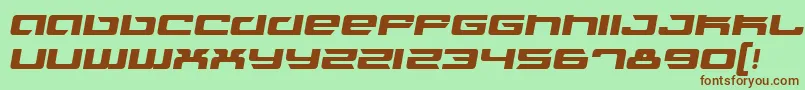 Fusioni Font – Brown Fonts on Green Background