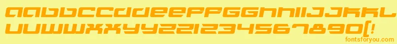 Fusioni Font – Orange Fonts on Yellow Background