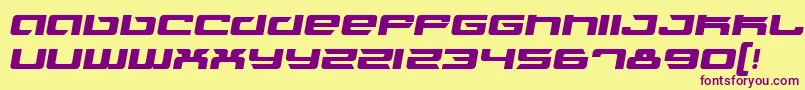 Fusioni Font – Purple Fonts on Yellow Background