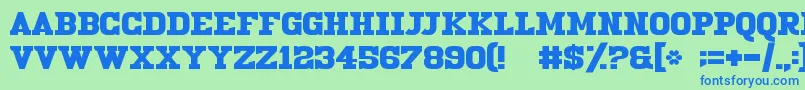 19thCenturyRenegade Font – Blue Fonts on Green Background