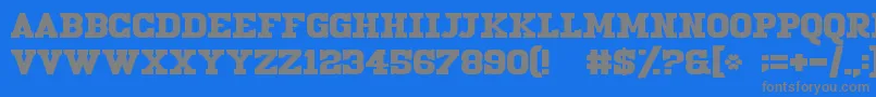 19thCenturyRenegade Font – Gray Fonts on Blue Background