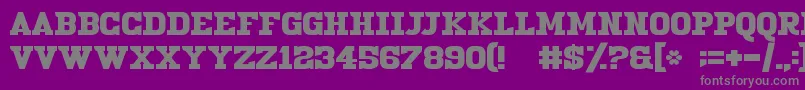 19thCenturyRenegade Font – Gray Fonts on Purple Background