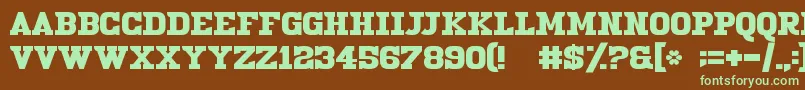 19thCenturyRenegade Font – Green Fonts on Brown Background