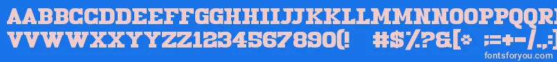 19thCenturyRenegade Font – Pink Fonts on Blue Background