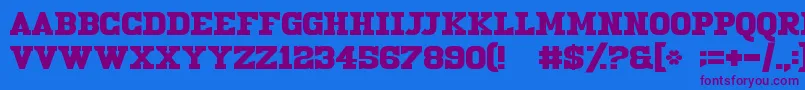 19thCenturyRenegade Font – Purple Fonts on Blue Background