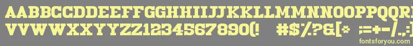 19thCenturyRenegade Font – Yellow Fonts on Gray Background