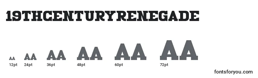 19thCenturyRenegade Font Sizes