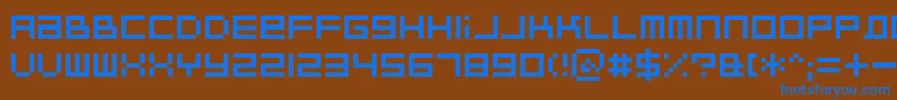 BitdustTwo Font – Blue Fonts on Brown Background
