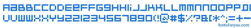 Шрифт BitdustTwo – синие шрифты на белом фоне