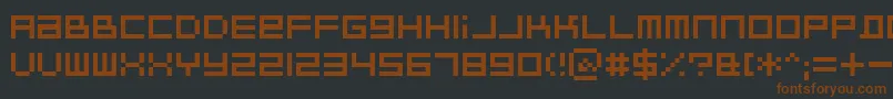 BitdustTwo Font – Brown Fonts on Black Background