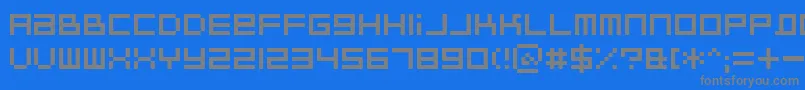 BitdustTwo Font – Gray Fonts on Blue Background