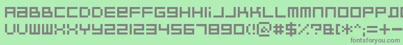 BitdustTwo Font – Gray Fonts on Green Background