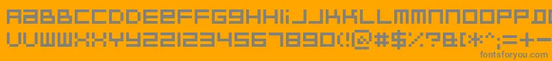 BitdustTwo Font – Gray Fonts on Orange Background