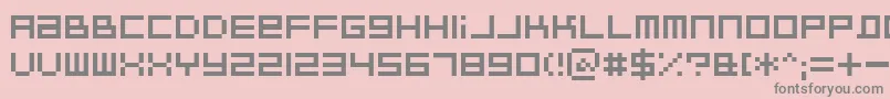 BitdustTwo Font – Gray Fonts on Pink Background