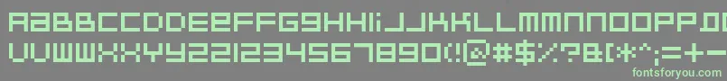 BitdustTwo-fontti – vihreät fontit harmaalla taustalla