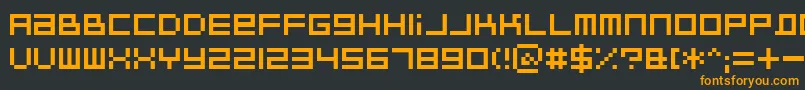 BitdustTwo Font – Orange Fonts on Black Background