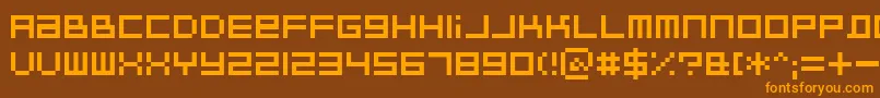 BitdustTwo Font – Orange Fonts on Brown Background