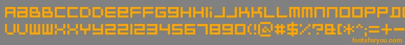 BitdustTwo Font – Orange Fonts on Gray Background