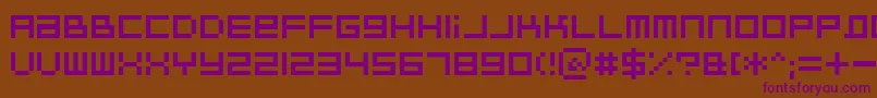 BitdustTwo-fontti – violetit fontit ruskealla taustalla