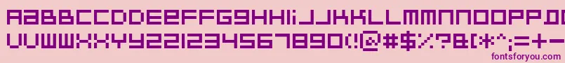 BitdustTwo Font – Purple Fonts on Pink Background