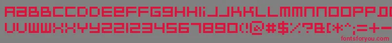 BitdustTwo Font – Red Fonts on Gray Background