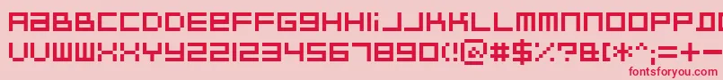 BitdustTwo Font – Red Fonts on Pink Background