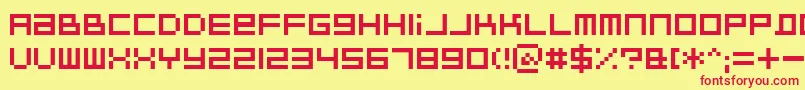 Шрифт BitdustTwo – красные шрифты на жёлтом фоне