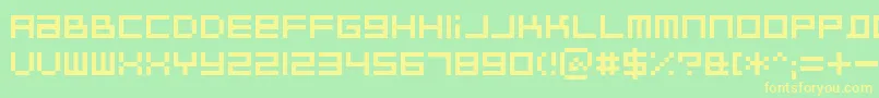 BitdustTwo Font – Yellow Fonts on Green Background