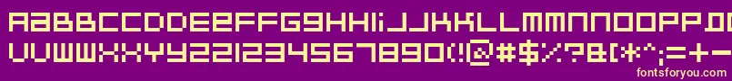BitdustTwo Font – Yellow Fonts on Purple Background