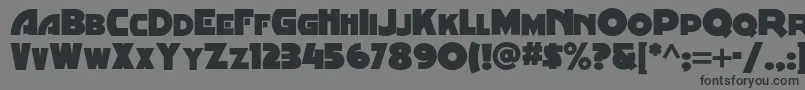 Minstrelposternf-Schriftart – Schwarze Schriften auf grauem Hintergrund