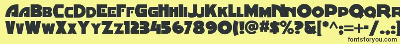 Minstrelposternf Font – Black Fonts on Yellow Background