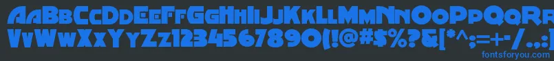 Minstrelposternf Font – Blue Fonts on Black Background