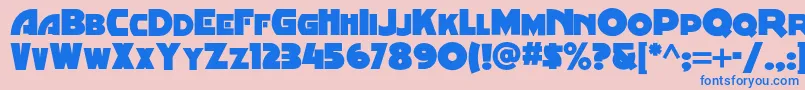 fuente Minstrelposternf – Fuentes Azules Sobre Fondo Rosa