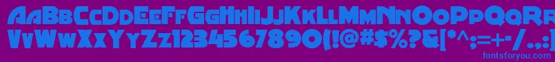 Fonte Minstrelposternf – fontes azuis em um fundo violeta