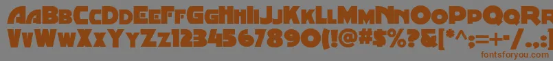 Minstrelposternf-fontti – ruskeat fontit harmaalla taustalla