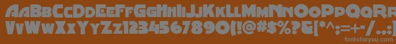 Minstrelposternf Font – Gray Fonts on Brown Background