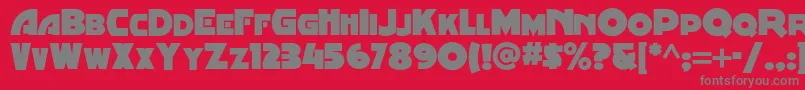 Minstrelposternf Font – Gray Fonts on Red Background