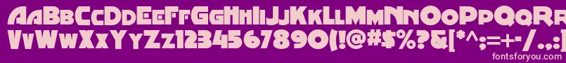 Minstrelposternf Font – Pink Fonts on Purple Background