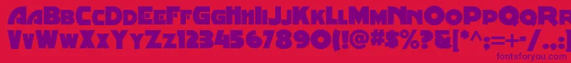 Шрифт Minstrelposternf – фиолетовые шрифты на красном фоне