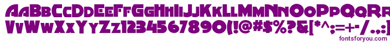 Шрифт Minstrelposternf – фиолетовые шрифты на белом фоне