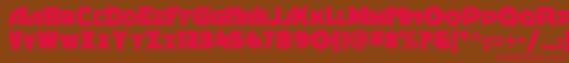 Minstrelposternf Font – Red Fonts on Brown Background