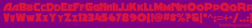 Minstrelposternf Font – Red Fonts on Purple Background