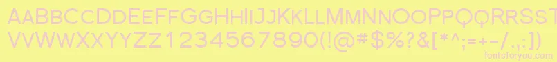 FlorencesansSc Font – Pink Fonts on Yellow Background
