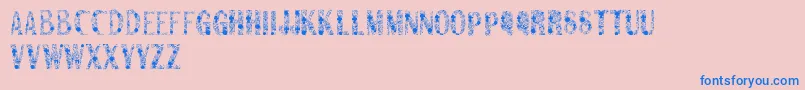 Sanromero Font – Blue Fonts on Pink Background