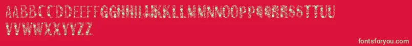 Sanromero Font – Green Fonts on Red Background